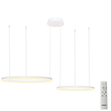 Azzardo AZ4977 - LED dimbar taklampa HALO LED/90W/230V vit + fjärrkontroll