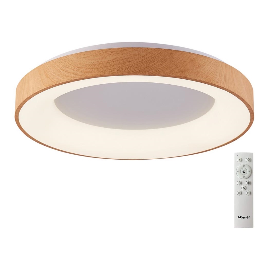 Azzardo AZ4993 - LED Dimbar taklampa SANTANA LED/50W/230V brun + fjärrkontroll