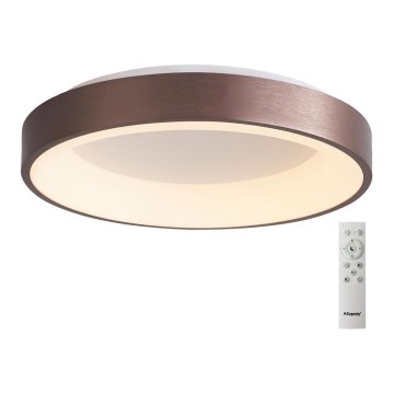 Azzardo AZ4994 - LED Dimbar taklampa SANTANA LED/80W/230V brun + fjärrkontroll