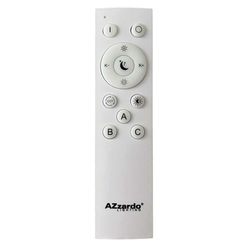 Azzardo AZ4997 - LED Dimbar taklampa SANTANA LED/80W/230V brun + fjärrkontroll