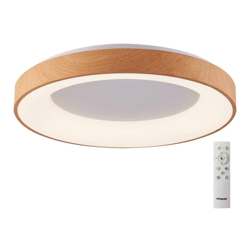 Azzardo AZ4997 - LED Dimbar taklampa SANTANA LED/80W/230V brun + fjärrkontroll
