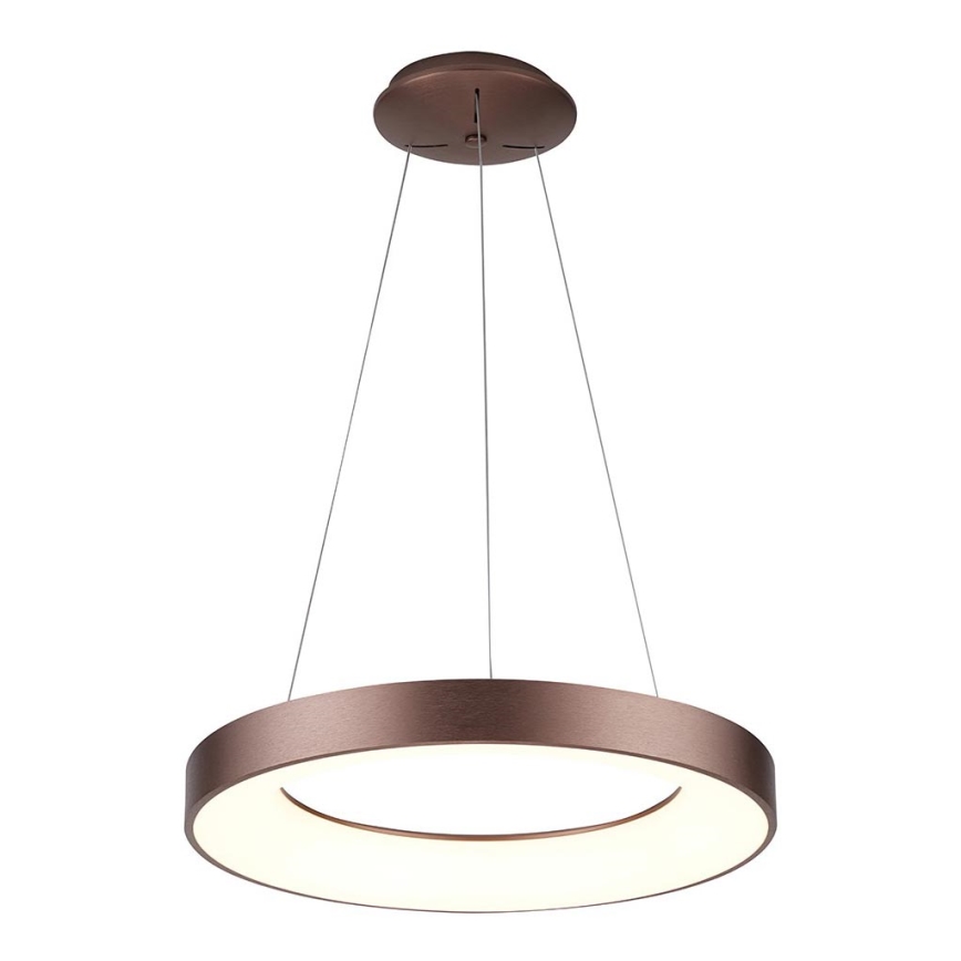 Azzardo AZ4998 - LED ljuskrona med textilsladd SANTANA LED/30W/230V brun