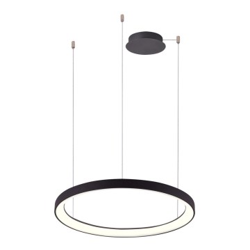 Azzardo AZ5016 -LED ljusreglerad ljuskrona på textilsladd AGNES LED/38W/230V diameter 48 cm svart