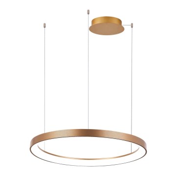 Azzardo AZ5017 - LED ljusreglerad ljuskrona på textilsladd AGNES LED/38W/230V diameter 48 cm guld