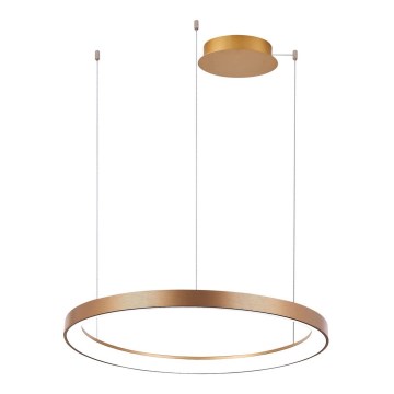 Azzardo AZ5023 - LED ljusreglerad ljuskrona på textilsladd AGNES LED/60W/230V diameter 78 cm guld