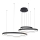 Azzardo AZ5027 - LED ljuskrona med textilsladd AMANDA LED/150W/230V svart