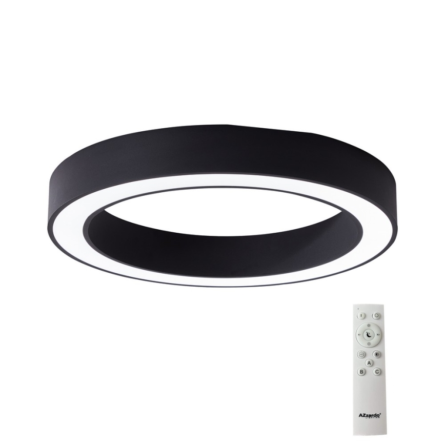 Azzardo AZ5035 - LED Dimbar taklampa MARCO LED/60W/230V svart + fjärrkontroll