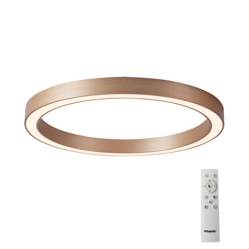 Azzardo AZ5036 - LED Dimbar taklampa MARCO LED/60W/230V guld + fjärrkontroll