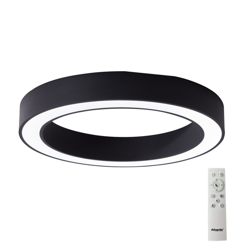Azzardo AZ5038 - LED Dimbar taklampa MARCO LED/80W/230V svart + fjärrkontroll