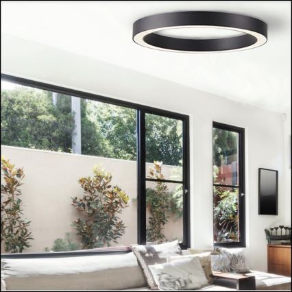 Azzardo AZ5041 - LED Dimbar taklampa MARCO LED/100W/230V svart + fjärrkontroll