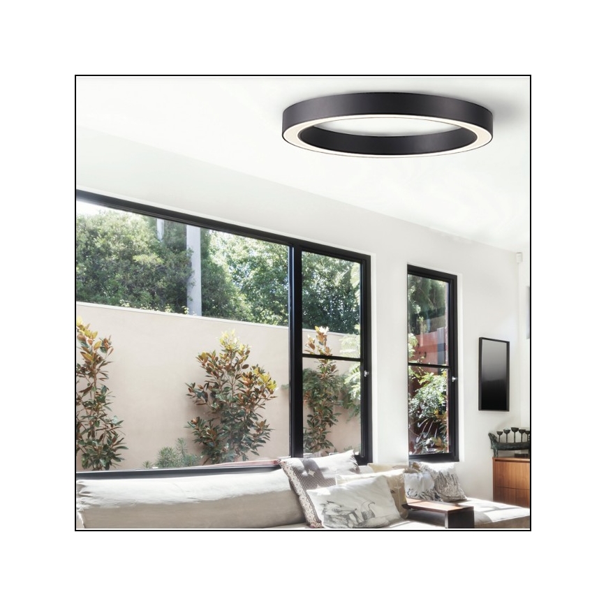 Azzardo AZ5041 - LED Dimbar taklampa MARCO LED/100W/230V svart + fjärrkontroll