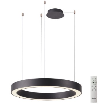 Azzardo AZ5050 - LED ljusreglerad ljuskrona på textilsladd MARCO LED/80W/230V svart + fjärrkontroll