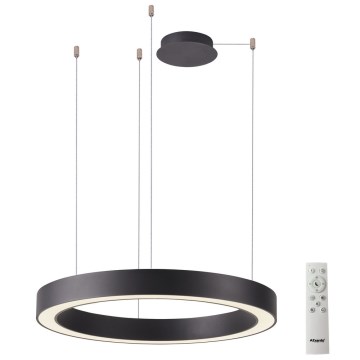 Azzardo AZ5053 - LED ljusreglerad ljuskrona på textilsladd MARCO LED/100W/230V svart + fjärrkontroll