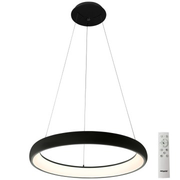 Azzardo AZ5060 - LED ljusreglerad ljuskrona på textilsladd ANTONIO LED/32W/230V svart + fjärrkontroll