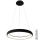 Azzardo AZ5063 - LED ljusreglerad ljuskrona på textilsladd ANTONIO LED/50W/230V svart + fjärrkontroll