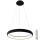Azzardo AZ5066 - LED ljusreglerad ljuskrona på textilsladd ANTONIO LED/80W/230V svart + fjärrkontroll