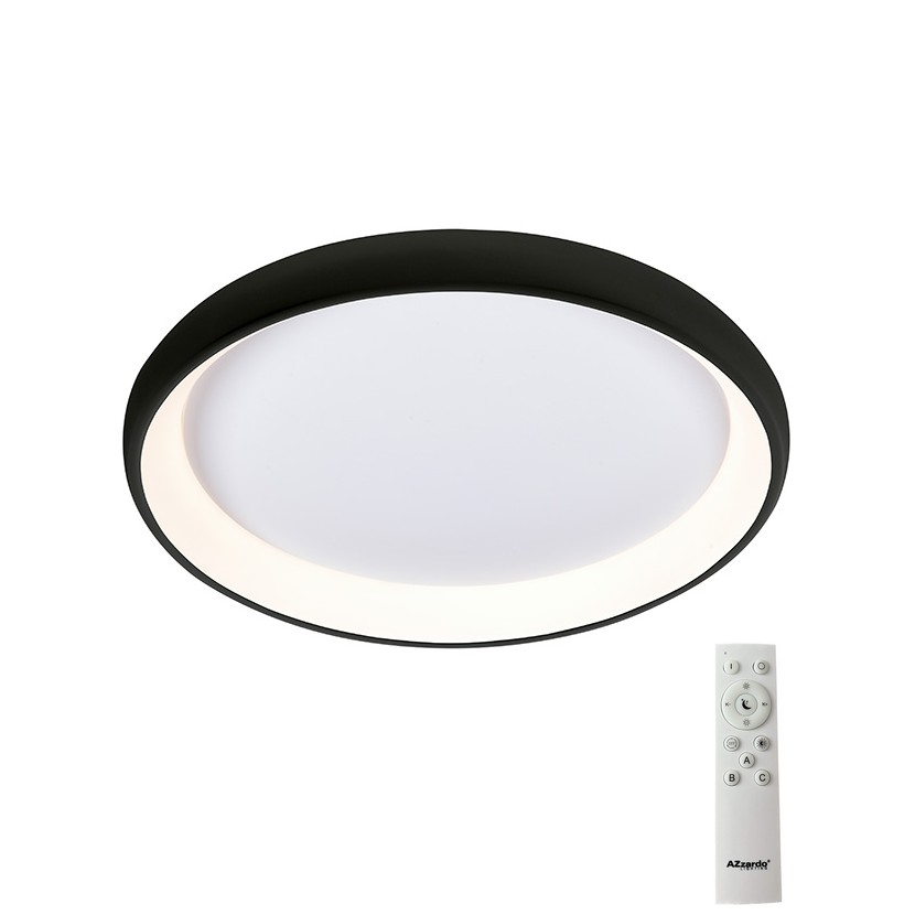 Azzardo AZ5069 - LED Dimbar taklampa ANTONIO LED/32W/230V svart + fjärrkontroll
