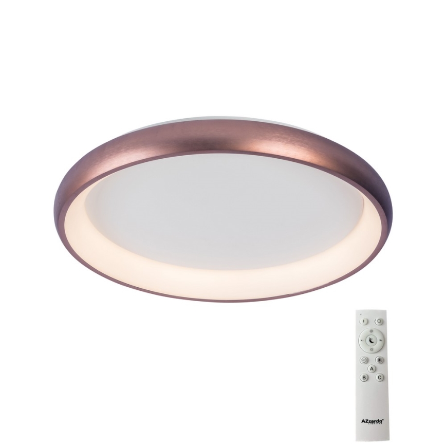 Azzardo AZ5071 - LED Dimbar taklampa ANTONIO LED/50W/230V brun + fjärrkontroll