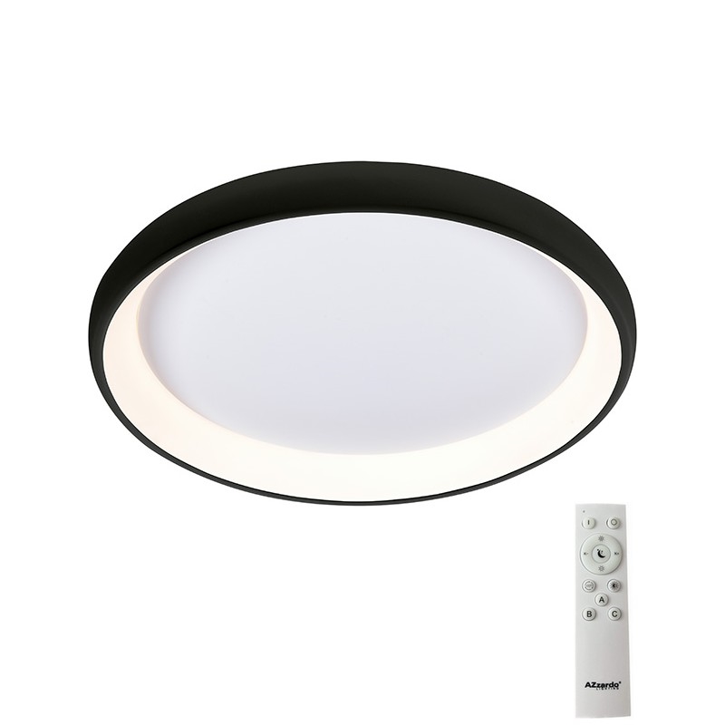 Azzardo AZ5072 - LED Dimbar taklampa ANTONIO LED/50W/230V svart + fjärrkontroll