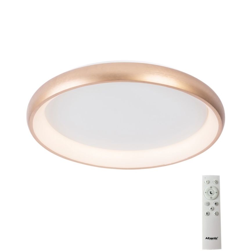 Azzardo AZ5073 - LED Dimbar taklampa ANTONIO LED/50W/230V guld + fjärrkontroll