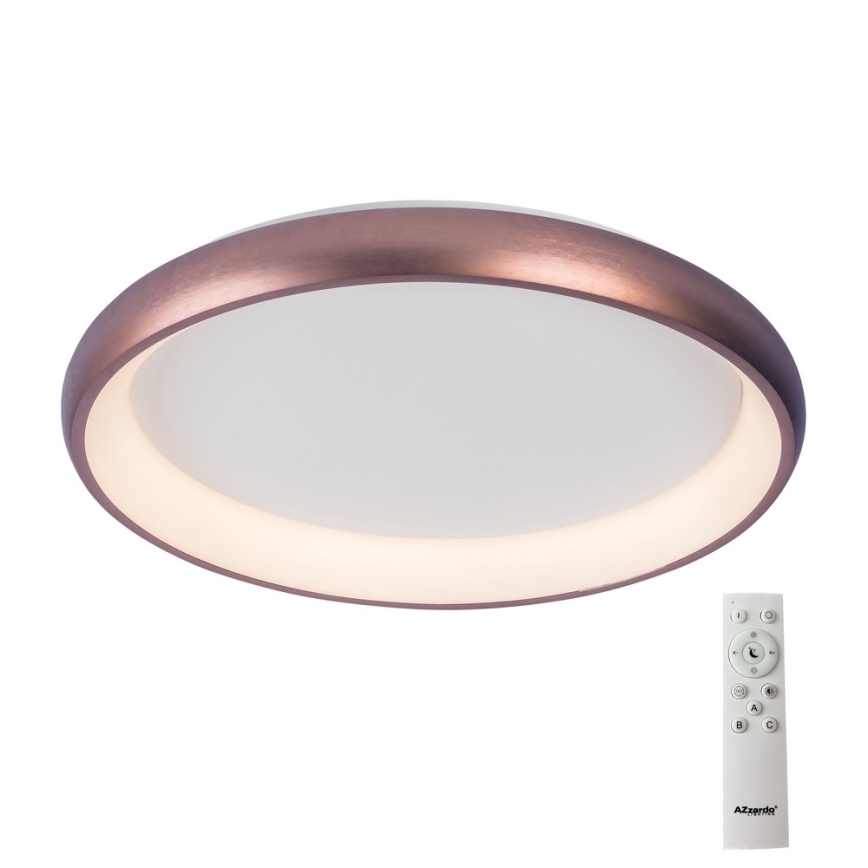Azzardo AZ5074 -LED Dimbar taklampa ANTONIO LED/80W/230V brun + fjärrkontroll