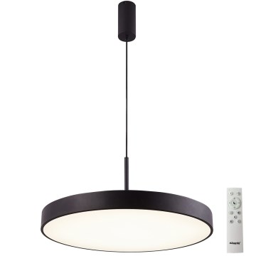 Azzardo AZ5088 - LED ljusreglerad ljuskrona på textilsladd MARCELLO LED/30W/230V svart + fjärrkontroll