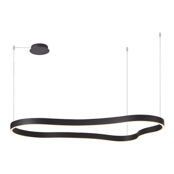 Azzardo AZ5093 - LED ljusreglerad ljuskrona på textilsladd MIRABELLA LED/60W/230V svart