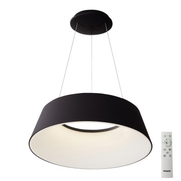 Azzardo AZ5094 - LED ljusreglerad ljuskrona på textilsladd EMMA LED/60W/230V svart + fjärrkontroll