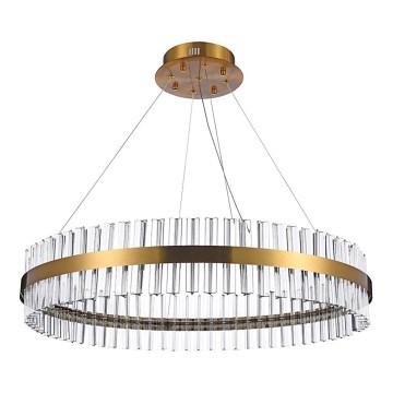 Azzardo AZ5262 - LED ljuskrona med textilsladd FRANCESCA LED/50W/230V diameter 80 cm