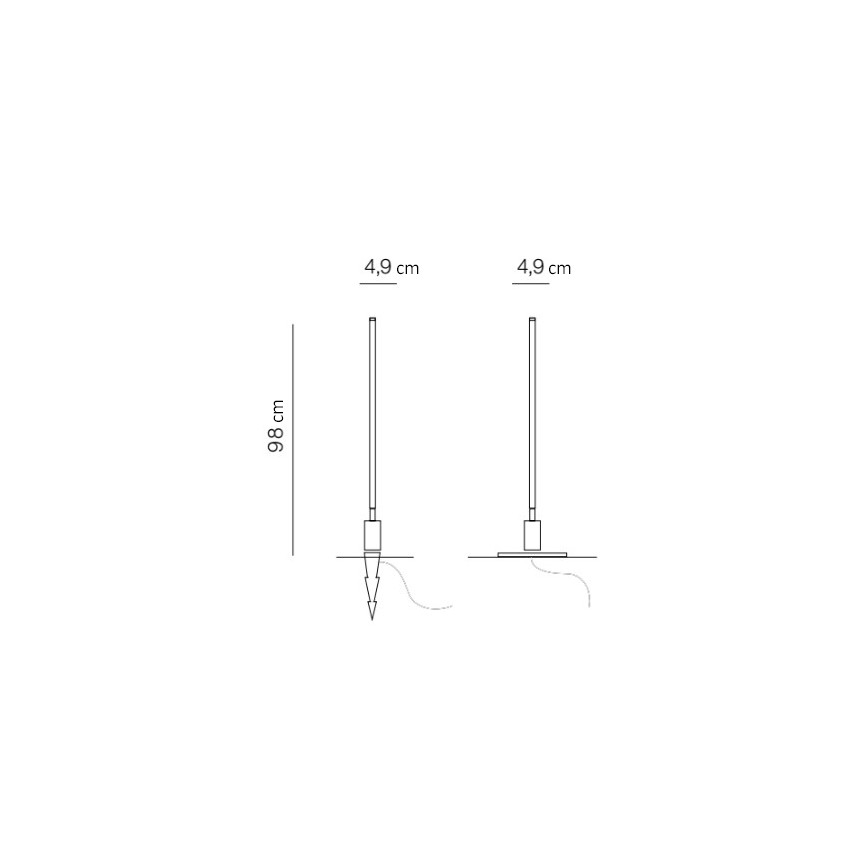 Azzardo AZ5338 - LED-lampa för utomhusbruk FREDO LED/12W/230V IP54 98 cm