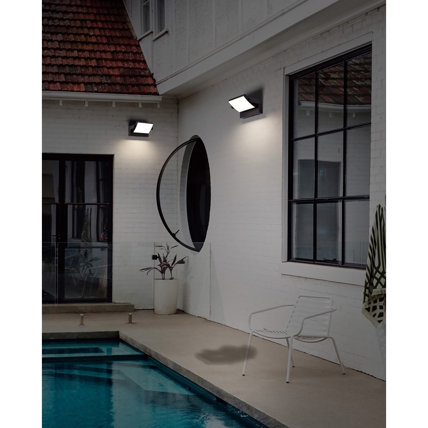 Azzardo AZ5340 - LED Utomhus vägglampa med sensor DURANTE LED/21W/230V IP54