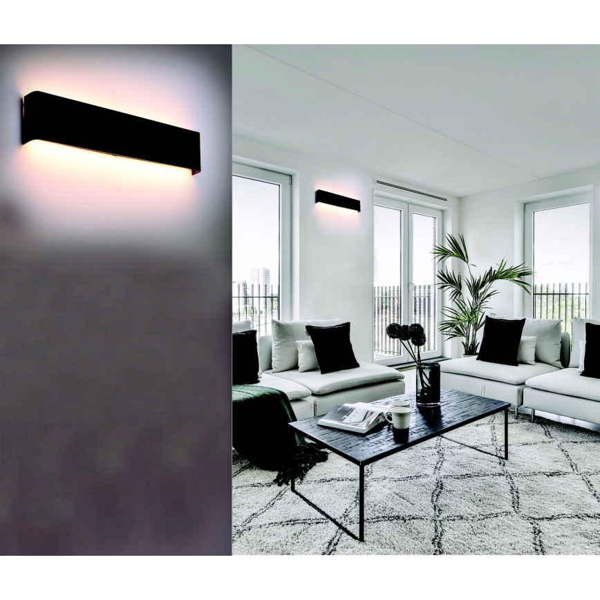 Azzardo AZ5342 - LED väggbelysning GALASSO LED/30W/230V 83 cm svart