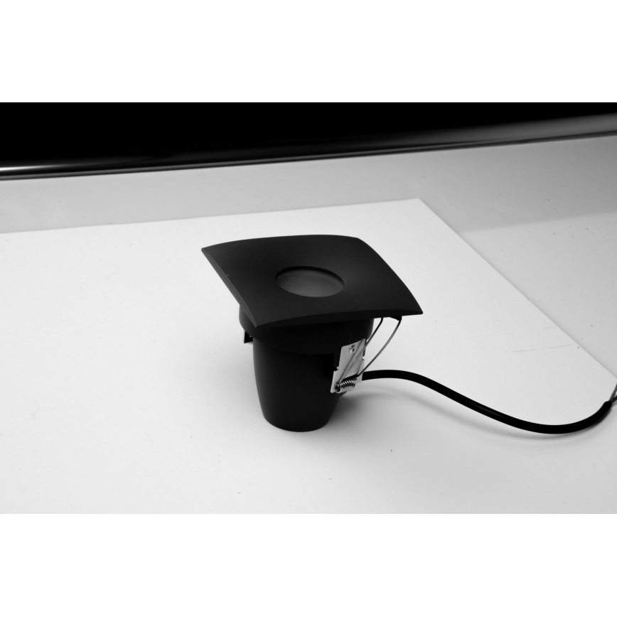 Azzardo AZ5392 - Badrum infälld lampa ROMOLO 1xGU10/50W/230V IP65 svart