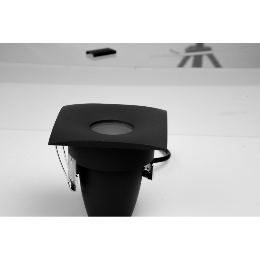 Azzardo AZ5392 - Badrum infälld lampa ROMOLO 1xGU10/50W/230V IP65 svart