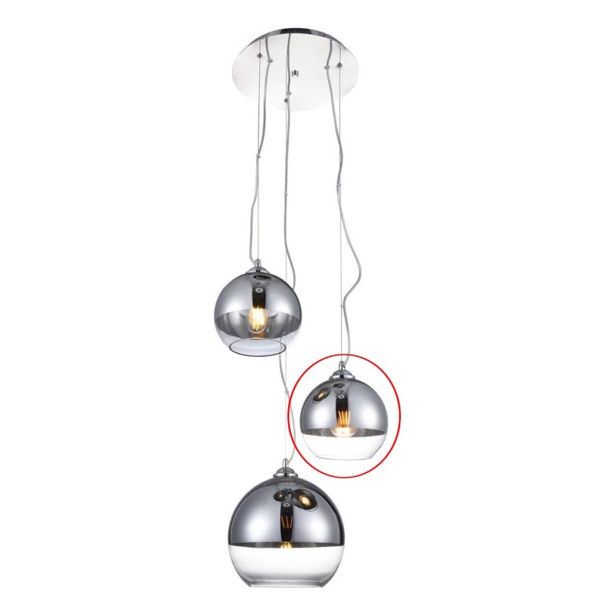 Azzardo - Ersättningsglas till ljuskrona BALL - liten diameter 18 cm