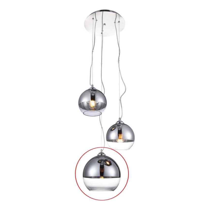 Azzardo - Ersättningsglas till ljuskrona BALL - stor diameter 24 cm
