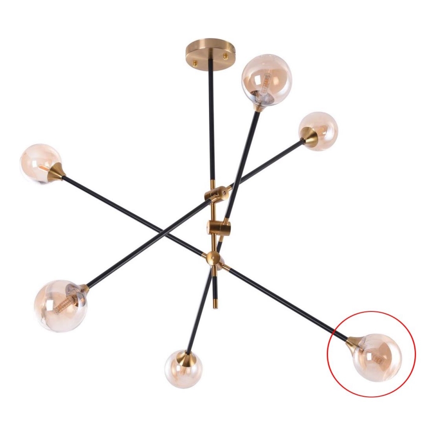 Azzardo - Ersättningsglas till ljuskrona SOLEN diameter 13,5 cm
