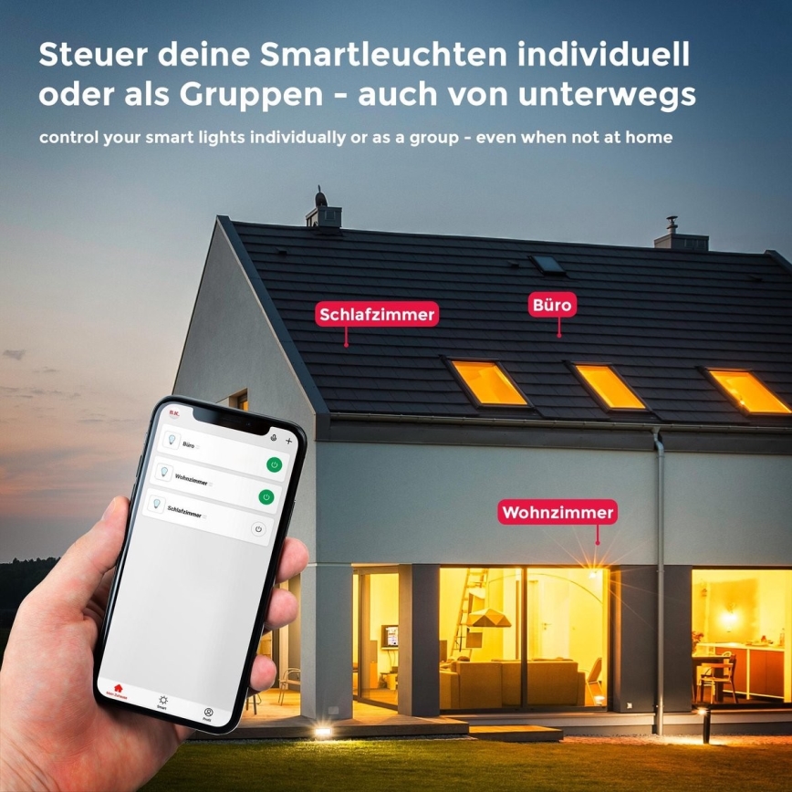 B.K. Licht 1261 - KIT 4x LED Ljusreglerad glödlampa GU10/5,5W/230V Wi-Fi Tuya 2700K