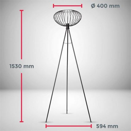 B.K. Licht 1470 - Golvlampa  RETRO 1xE27/40W/230V