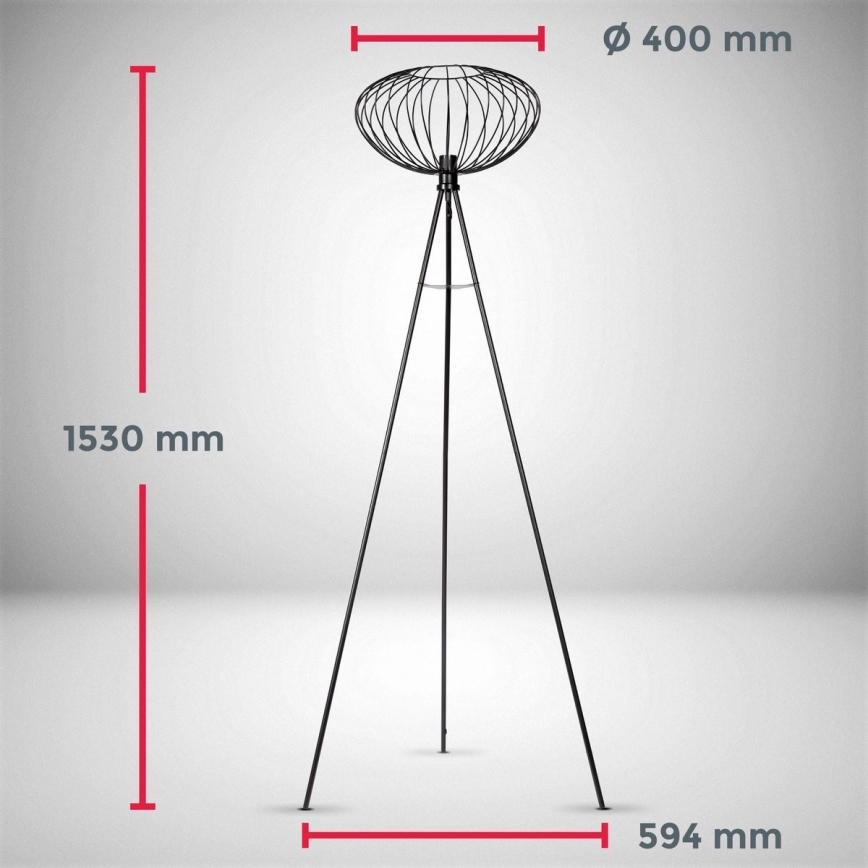 B.K. Licht 1470 - Golvlampa  RETRO 1xE27/40W/230V