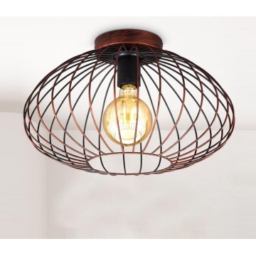 B.K. Licht 1471 - Surface-mounted takkrona  RETRO 1xE27/40W/230V koppar