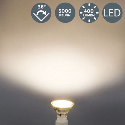 B.K.Licht - 5-pack LED-lampor GU10/5W/230V 3000K