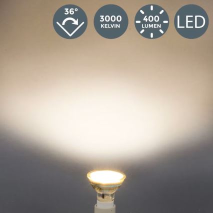 B.K.Licht - Set med 10 LED-lampor GU10/5W/230V 3000K