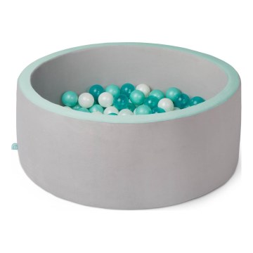 B-Toys - Barnpool med bollar diameter 89 cm grå/turkos
