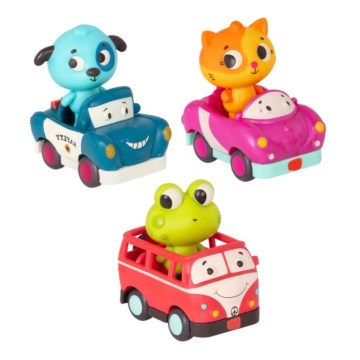 B-Toys - Bilar med melodi och ljus 3xAG13
