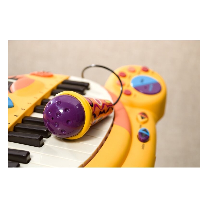 B-Toys - Piano med mikrofon för barn Cat 4xAA