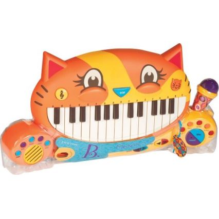 B-Toys - Piano med mikrofon för barn Cat 4xAA