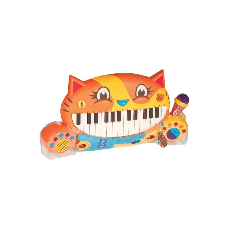 B-Toys - Piano med mikrofon för barn Cat 4xAA