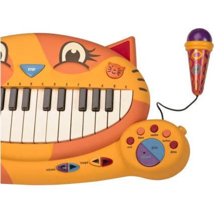 B-Toys - Piano med mikrofon för barn Cat 4xAA
