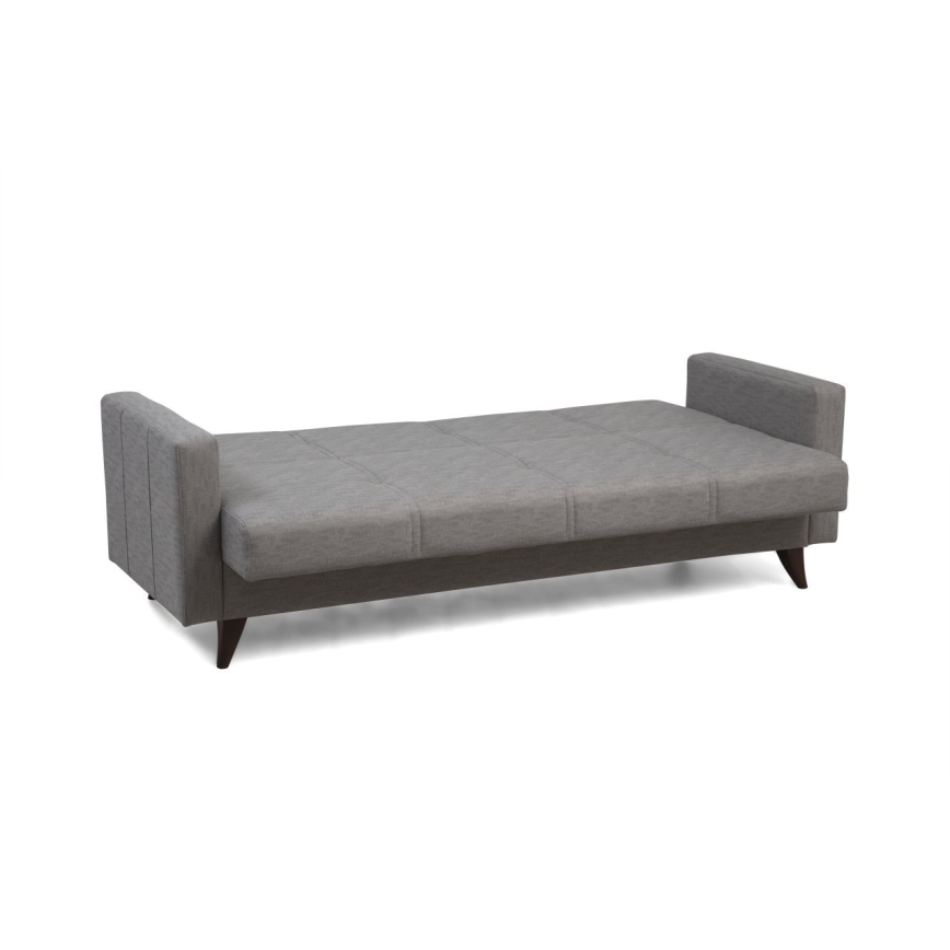 Bäddsoffa KORFU, 3-sits, ljusgrå